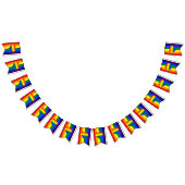 Bannière À Fanions Rainbow Heart & Pride Rainbow Flag / Fête LGBT (Tout)