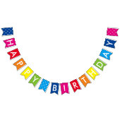 Bannière À Fanions Rainbow Joyeux anniversaire (Tout)