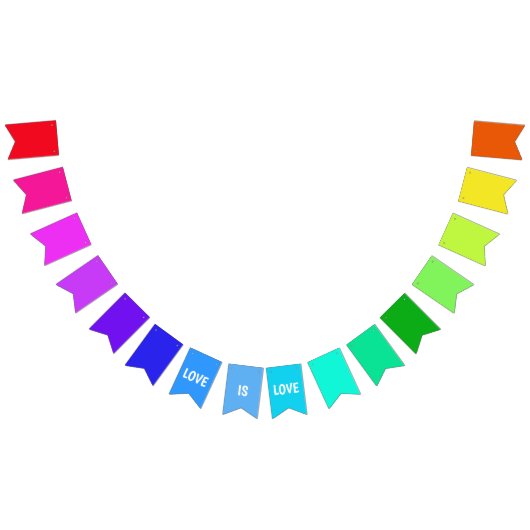Bannière À Fanions Rainbow LOVE Bunting Vous Customisez (Tout)