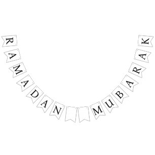 Bannière À Fanions Ramadan Moubarak