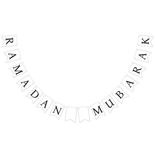 Bannière À Fanions Ramadan Moubarak (Tout)