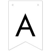 Bannière À Fanions Ramadan noir et blanc moderne Moubarak Pennant (Deuxième drapeau)