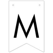 Bannière À Fanions Ramadan noir et blanc moderne Moubarak Pennant (Troisième drapeau)