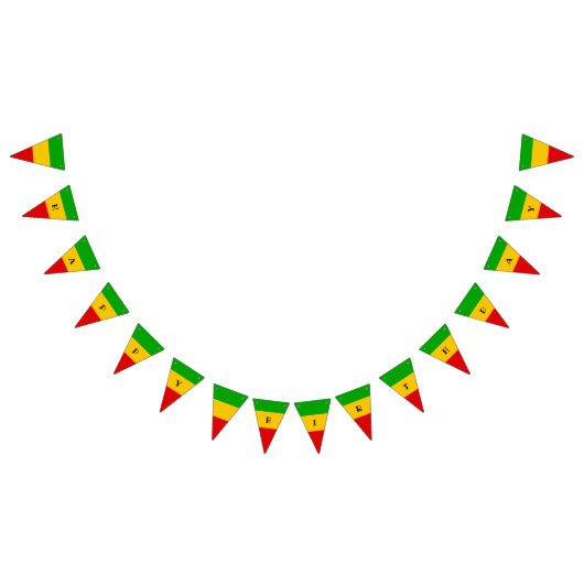 Bannière À Fanions Rasta Flag Reggae Happy Birthday (Tout)