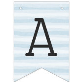 Bannière À Fanions Rayures irrégulières bleues de joyeux anniversaire (Troisième drapeau)