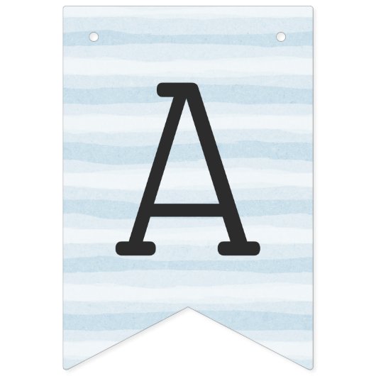 Bannière À Fanions Rayures irrégulières bleues de joyeux anniversaire (Troisième drapeau)