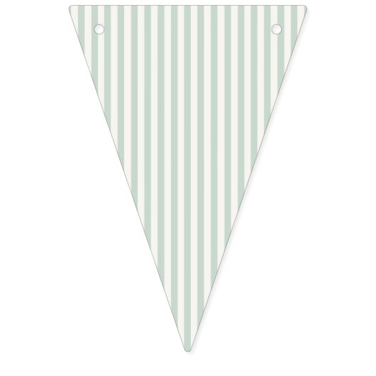 Bannière À Fanions Rayures Simples - Sauge Éteinte (Premier drapeau)