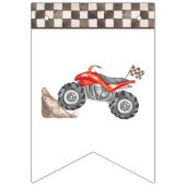 Bannière À Fanions Red 4 Wheeler Quad Vélo Flags (Premier drapeau)