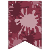 Bannière À Fanions Red Happy Birthday Painting Splatter Flags (Premier drapeau)