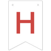 Bannière À Fanions Red Winter Bear & Snowmen Joyeux anniversaire (Deuxième drapeau)