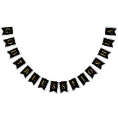 Bannière À Fanions  Religious Black & Gold God Bless 6 Letters Name (Tout)