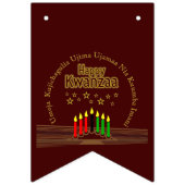 Bannière À Fanions Respecter les sept principes du joyeux Kwanzaa (Deuxième drapeau)
