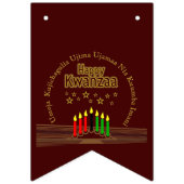 Bannière À Fanions Respecter les sept principes du joyeux Kwanzaa (Premier drapeau)