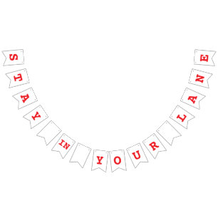 Bannière À Fanions Restez dans votre voie Funny Traffic Road Signal B