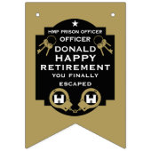 Bannière À Fanions Retraite de l'agent pénitentiaire (Troisième drapeau)