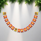 Bannière À Fanions Retro Cartoon Superhero Comic Boy's Birthday Party