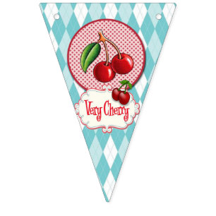 Bannière À Fanions Retro Cherry Bunting.