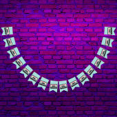 Bannière À Fanions Retro Eighties Music Mix Tape 50e fête d'anniversa