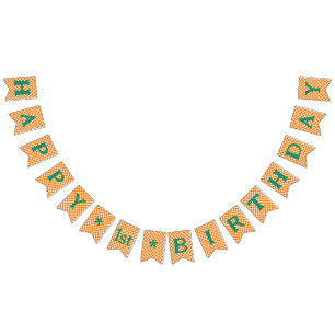 Bannière À Fanions Retro Modern Wild Happy 1er Birthday bund