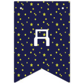 Bannière À Fanions Retro Rocket Ship and Stars Joyeux anniversaire (Troisième drapeau)