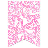 Bannière À Fanions Rêves papillons (rose) (Troisième drapeau)