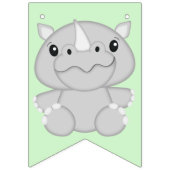 Bannière À Fanions Rhino Anniversaire Vert (Premier drapeau)