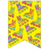 Bannière À Fanions Roller Blades Patins Anniversaire Fête (Premier drapeau)