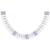 Bannière À Fanions Romantique Dusty Blue & Lilac Hydrangeas Mariage (Tout)