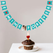 Bannière À Fanions Romantique Turquoise Love Valentine Célébrer Photo