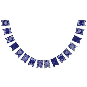 Bannière À Fanions Rosace bleue