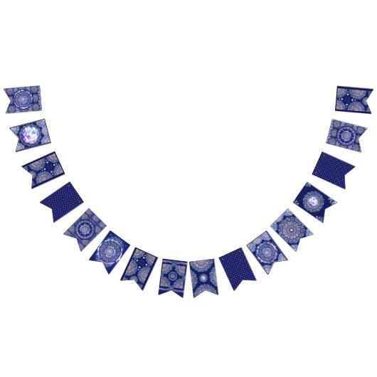 Bannière À Fanions Rosace bleue (Tout)