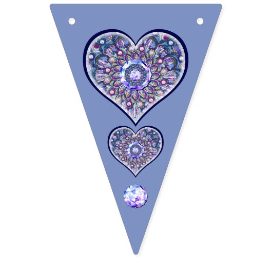 Bannière À Fanions Rosace bleue (Deuxième drapeau)