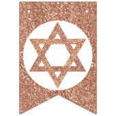 Bannière À Fanions Rose bat mitzvah Gold Mazel Tov Photo en option (Premier drapeau)