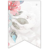 Bannière À Fanions Rose et Mariage Fleur sauvage Abstrait moderne (Premier drapeau)