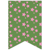 Bannière À Fanions Rose Green Stars Design moderne (Premier drapeau)