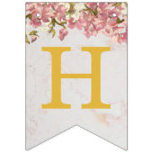 Bannière À Fanions Rose Joyeux Anniversaire 3 Lettre Nom Orchidées Fi (Premier drapeau)