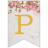 Bannière À Fanions Rose Joyeux Anniversaire 3 Lettre Nom Orchidées Fi (Troisième drapeau)