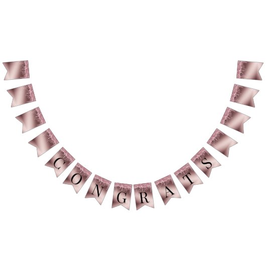 Bannière À Fanions Rose Parties scintillant or retraite surprise (Tout)