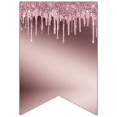 Bannière À Fanions Rose Parties scintillant or retraite surprise (Premier drapeau)