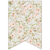 Bannière À Fanions Rose sauvage photo de premier anniversaire (Premier drapeau)