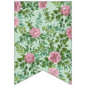 Bannière À Fanions Roses roses Jardin Printemps Mariage (Premier drapeau)