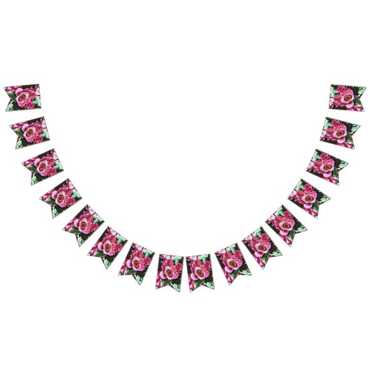 BANNIÈRE À FANIONS ROSES ROSES ROSES (Tout)
