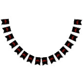 Bannière À Fanions Roses rouges Noir blanc (Tout)