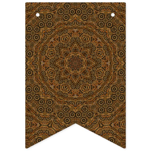 Bannière À Fanions Rouages Steampunk industriel vintage (Seizième drapeau)