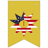 Bannière À Fanions Rouge blanc bleu étoile (Premier drapeau)