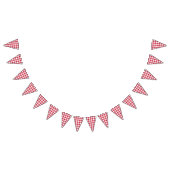 Bannière À Fanions Rouge Cerise Gingham Classique (Tout)