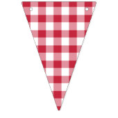 Bannière À Fanions Rouge Cerise Gingham Classique (Troisième drapeau)