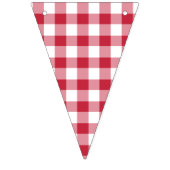 Bannière À Fanions Rouge Cerise Gingham Classique (Deuxième drapeau)