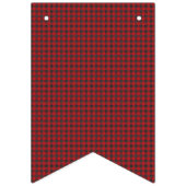 Bannière À Fanions Rouge et Noir À damiers Plaid. (Deuxième drapeau)