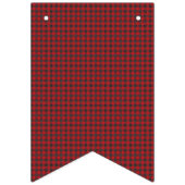 Bannière À Fanions Rouge et Noir À damiers Plaid. (Troisième drapeau)